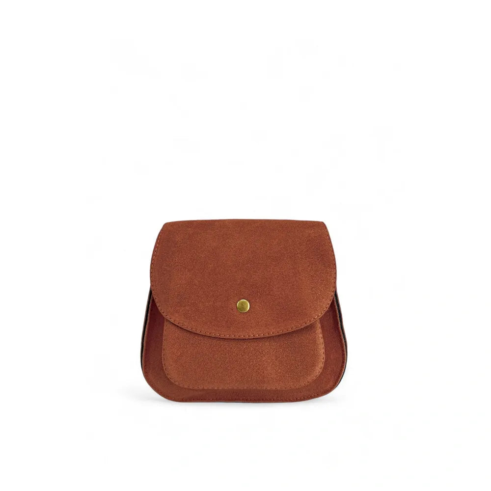 Sac bandoulière en croûte de cuir PACHUCA Rouge brique