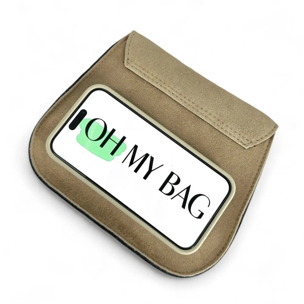 Sac bandoulière en croûte de cuir PACHUCA Taupe clair