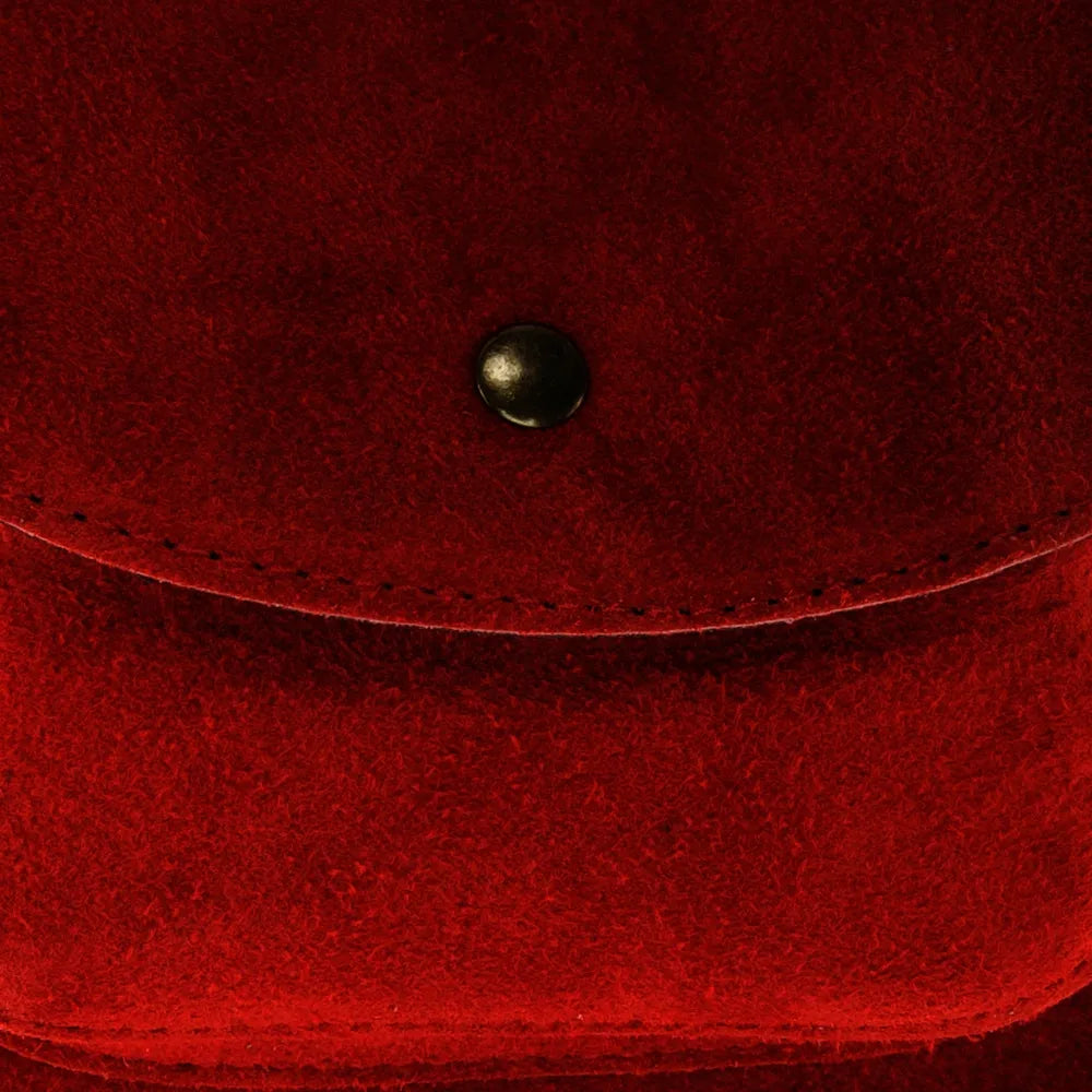 Sac bandoulière en croûte de cuir PACHUCA Rouge foncé