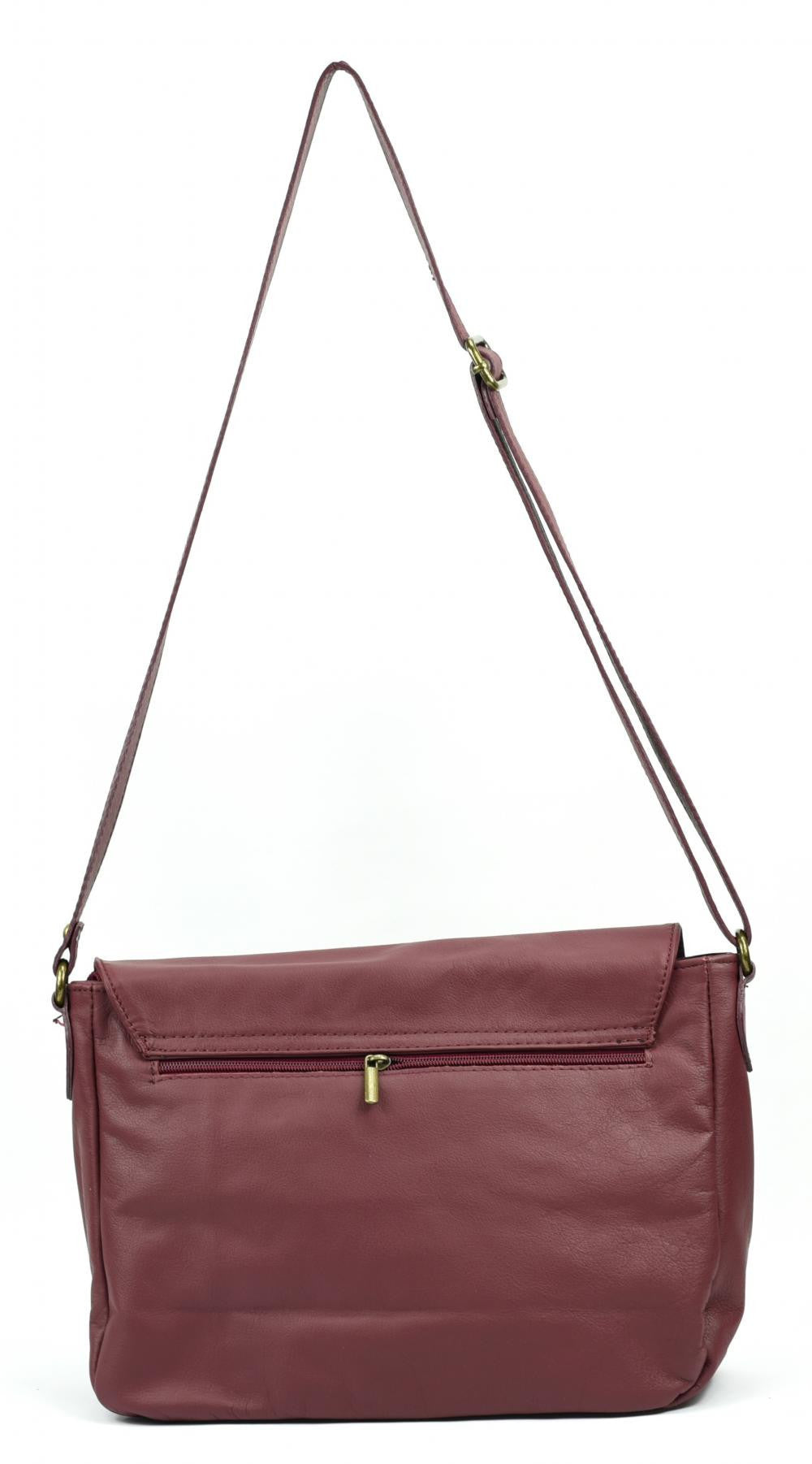 Sac bandoulière en cuir lisse BUFFALO Violet