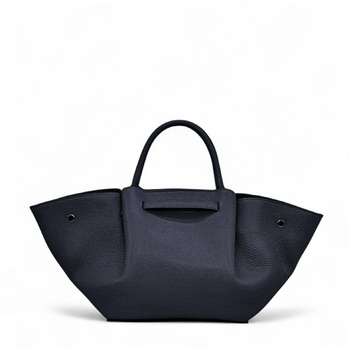 Shopper aus genarbtem Leder CAPRI Marineblau