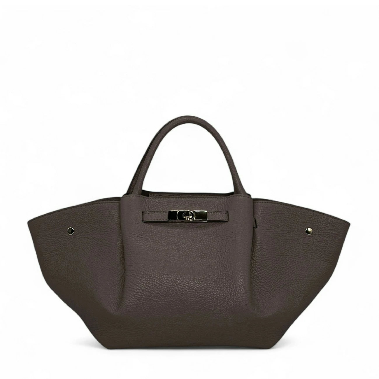 Sac cabas en cuir grainé CAPRI Chocolat