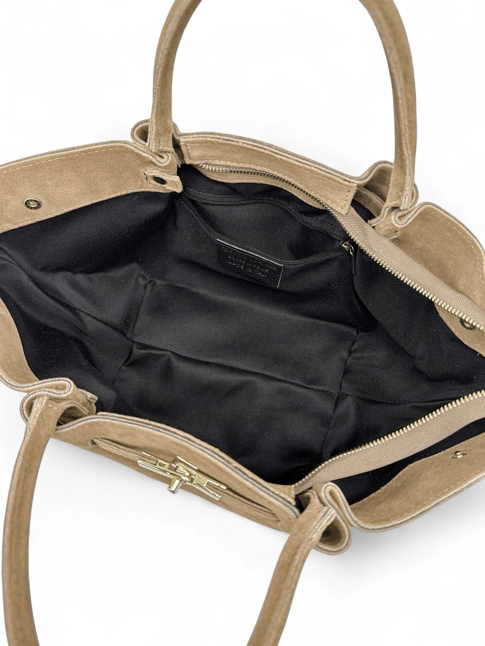 Shopper aus Wildleder CAPRI SUEDE Cremebeige