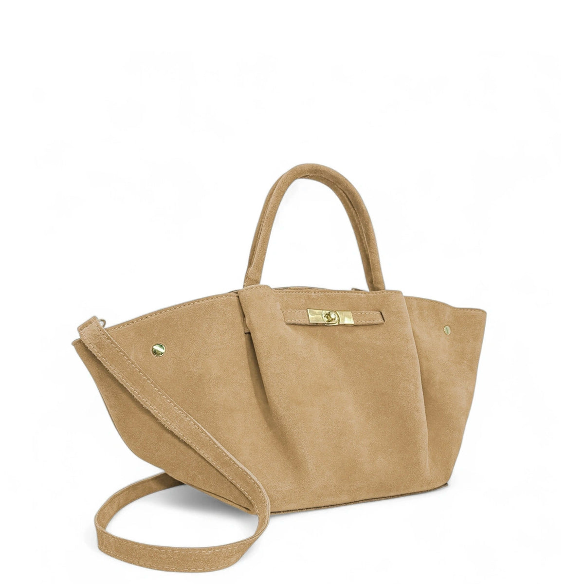 Shopper aus Wildleder CAPRI SUEDE Cremebeige