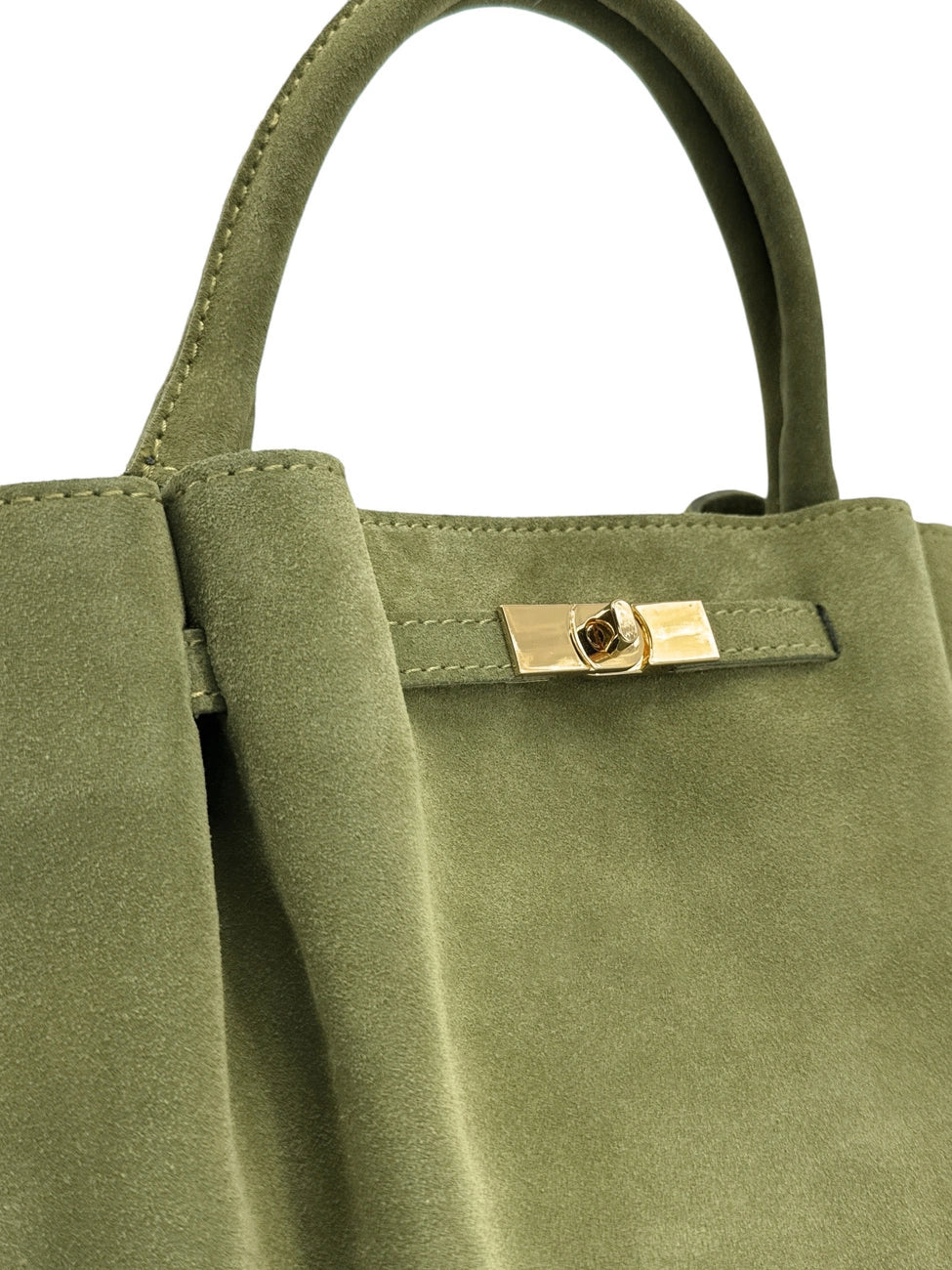 Shopper aus Wildleder CAPRI SUEDE Mandelgrün