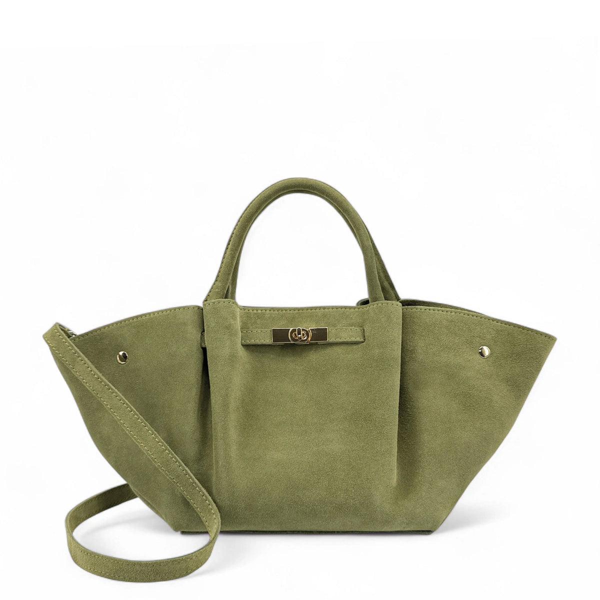 Shopper aus Wildleder CAPRI SUEDE Mandelgrün