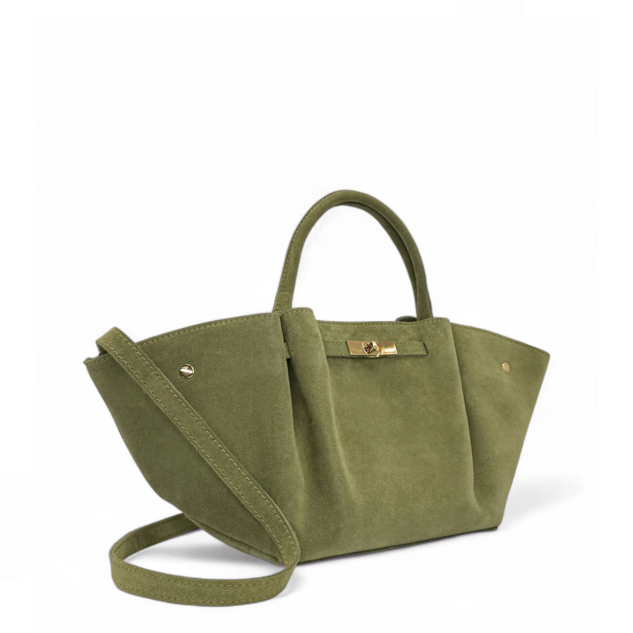 Sac cabas en daim CAPRI SUEDE Vert amande