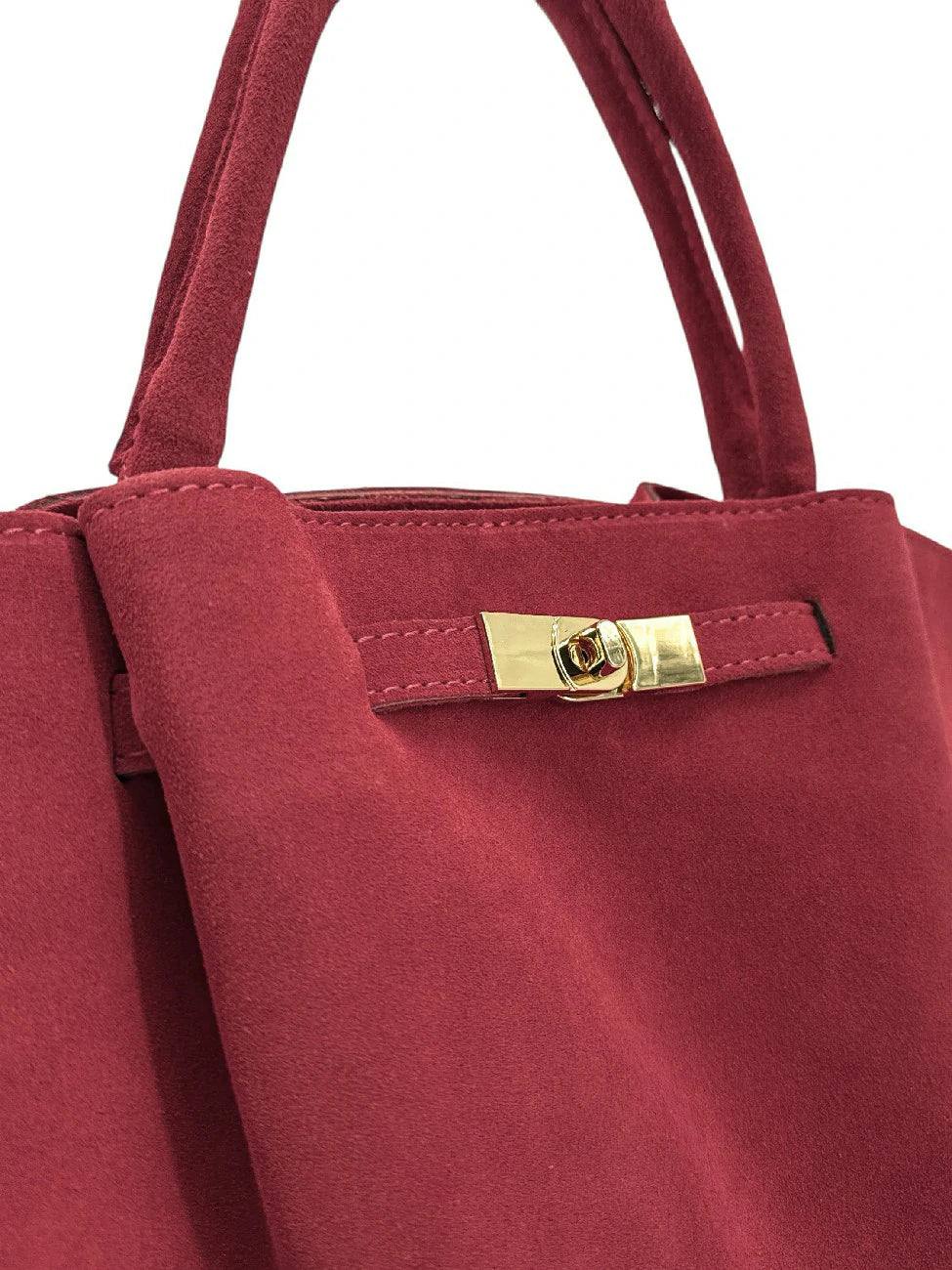 Shopper aus Wildleder CAPRI SUEDE Dunkelrot