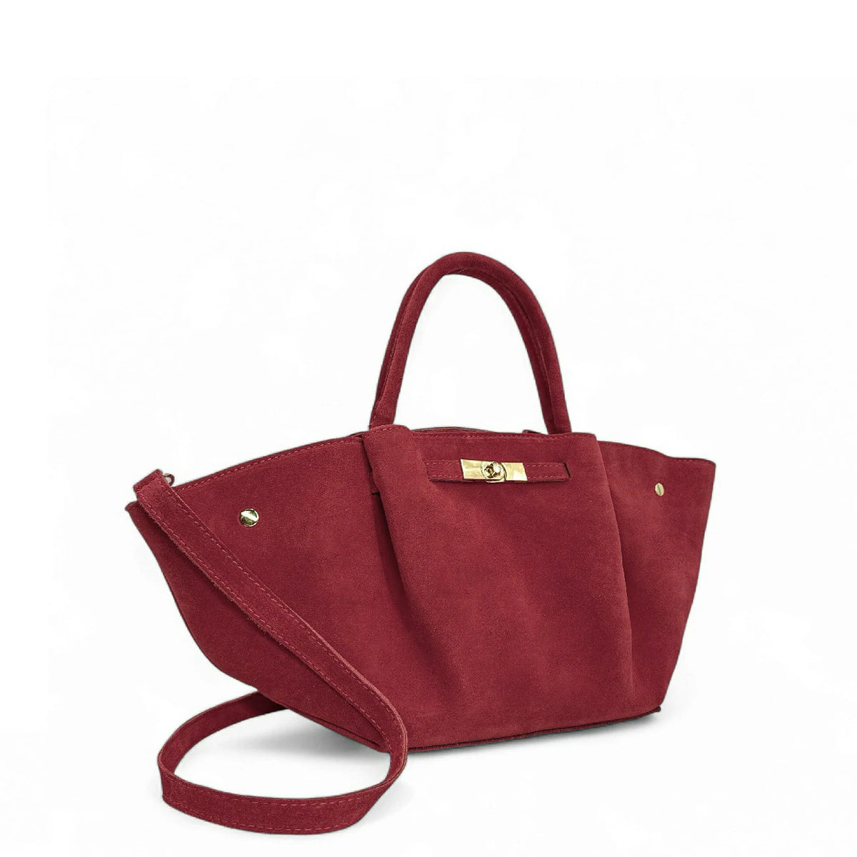 Shopper aus Wildleder CAPRI SUEDE Dunkelrot