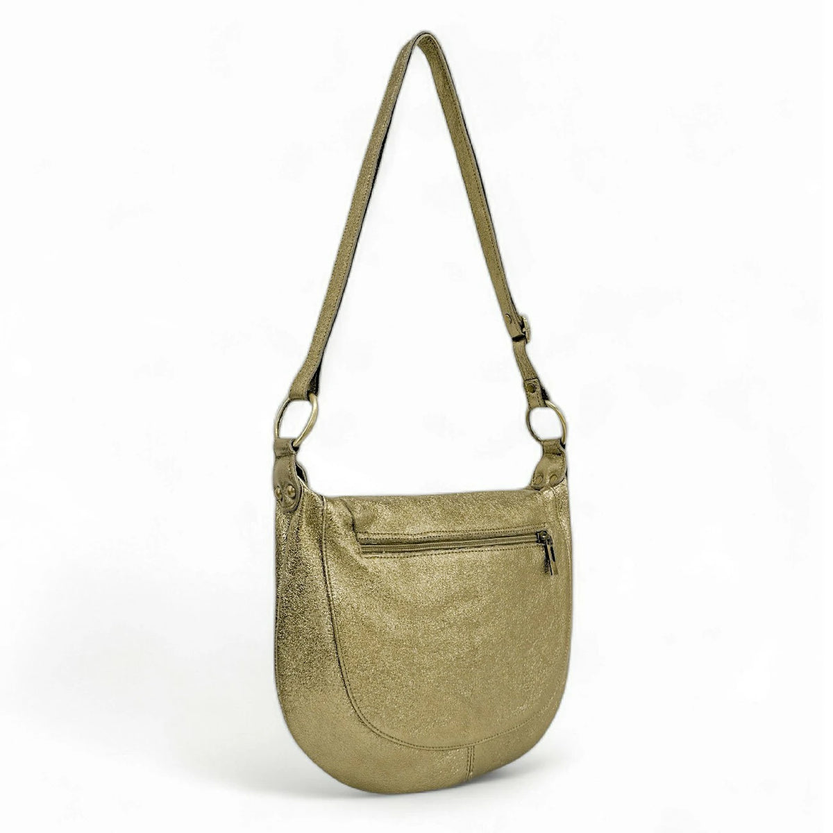 Umhängetasche aus Metallic-Leder LITTLE CITIZEN Blassgold