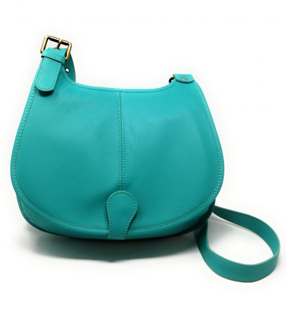 Sac besace cuir lisse CARTOUCHIERE Lagon