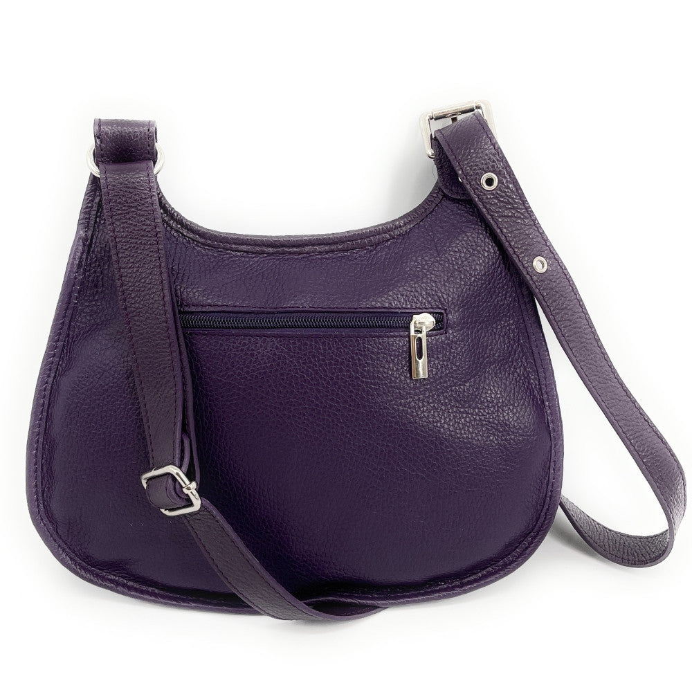 Sac bandoulière en cuir grainé PETRA Violet