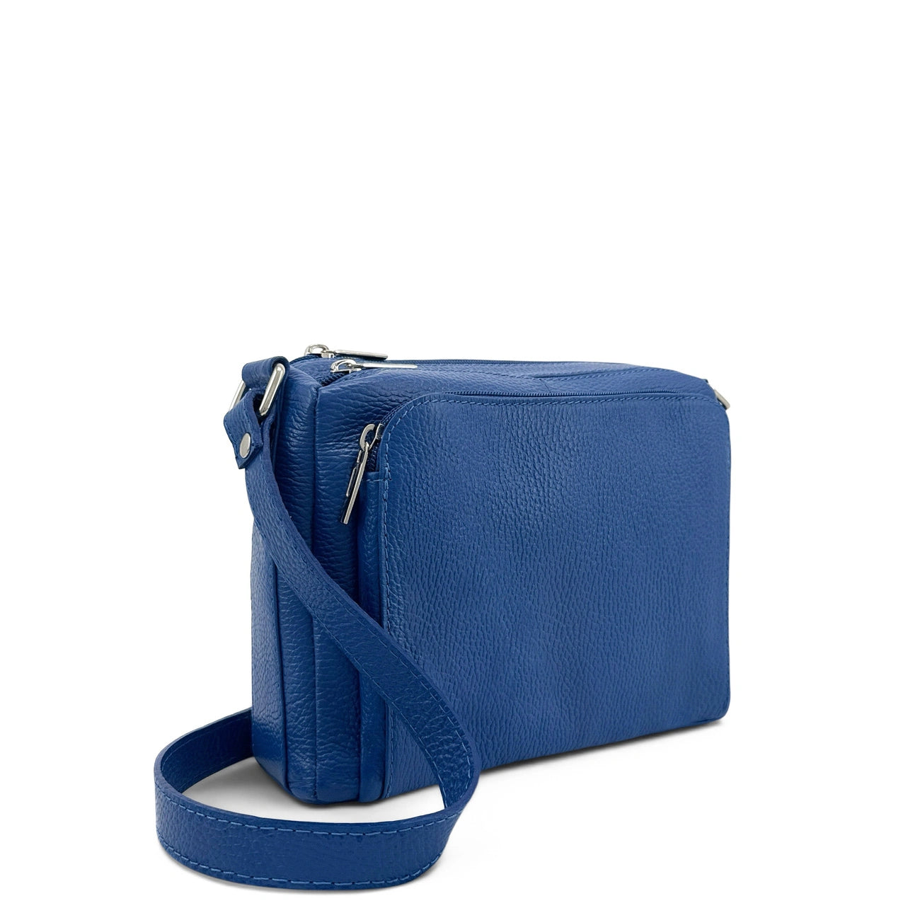 Grained leather strap bag MANHATTAN Royal blue