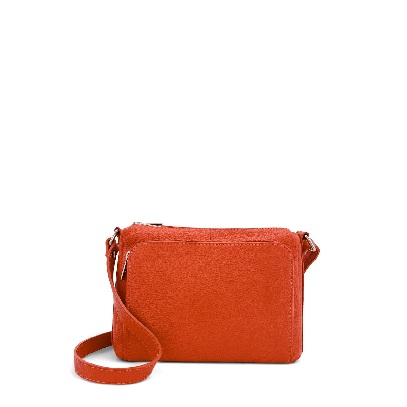 Grained leather strap bag MANHATTAN Orange