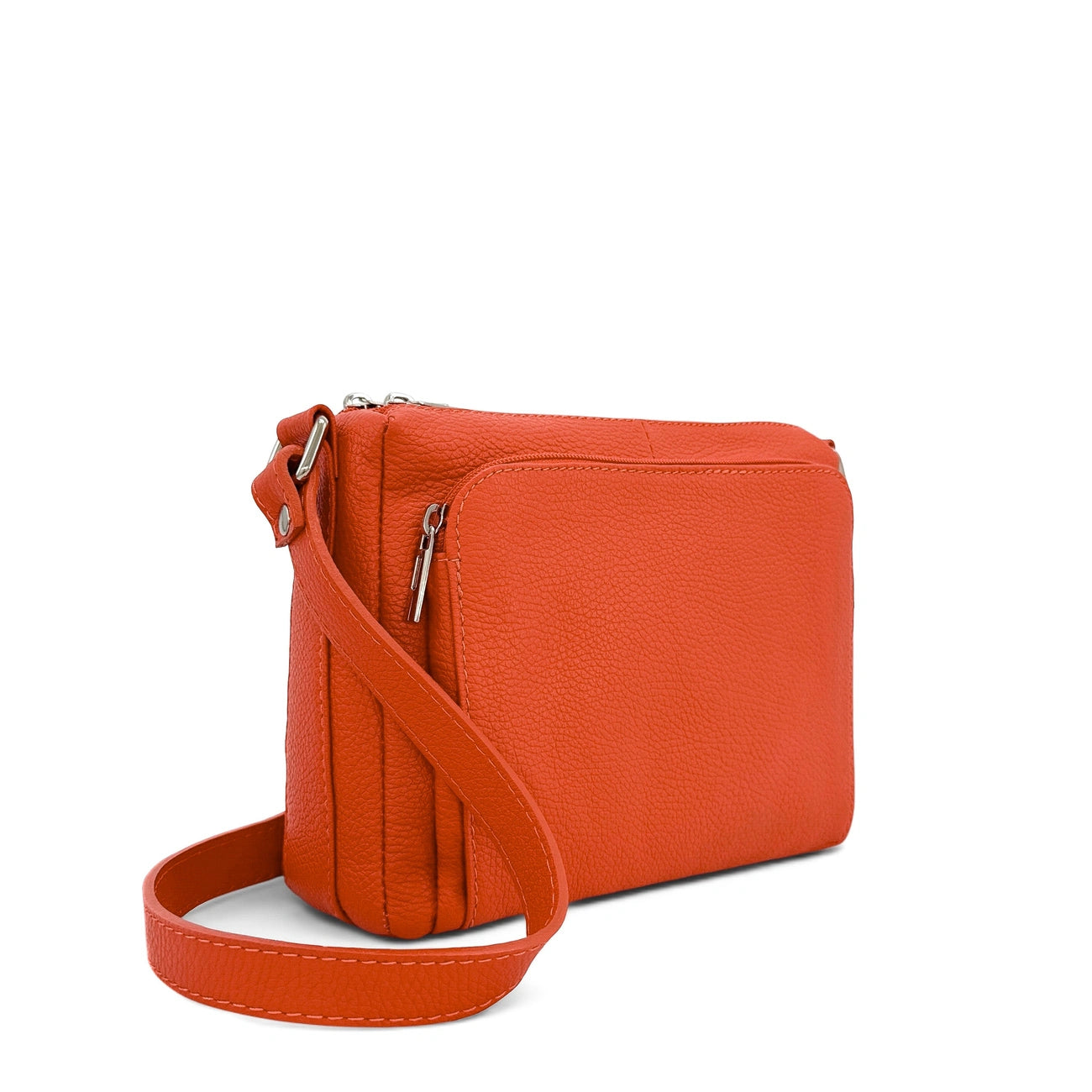 Grained leather strap bag MANHATTAN Orange