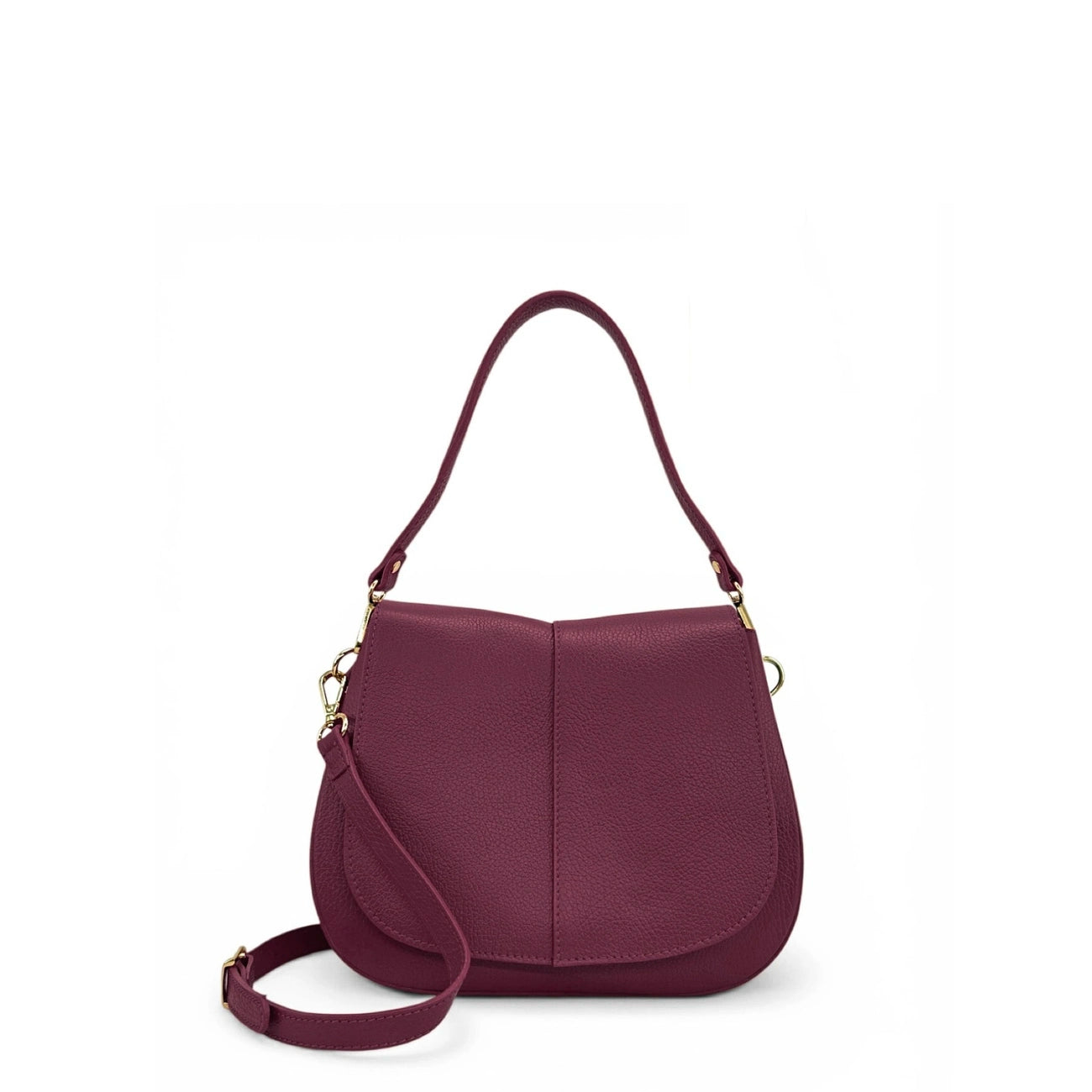 Bolso de mano en piel granulada LOUIE Verde pastel
