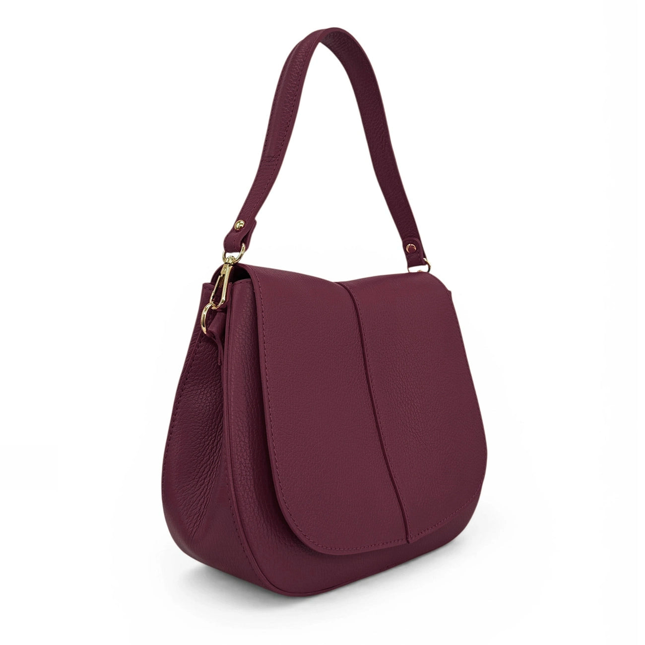 Bolso de mano en piel granulada LOUIE Verde pastel