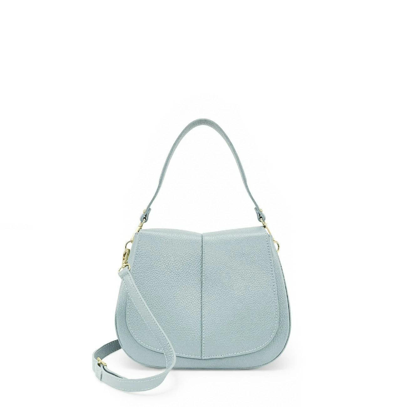 Sac à main en cuir grainé LOUIE Bleu ciel — Tendance pastel & chic | OH ...