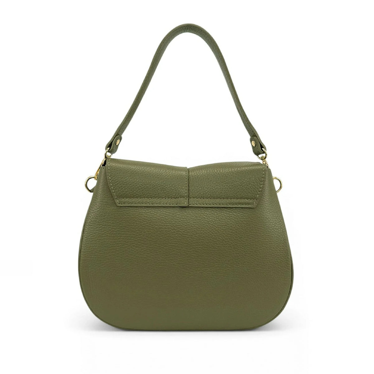 Handtasche aus genarbtem Leder LOUIE Khakigrün