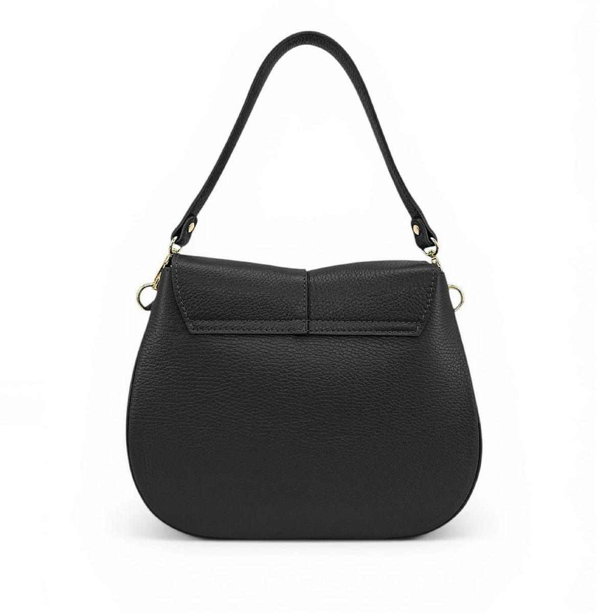 Handtasche aus genarbtem Leder LOUIE Schwarz
