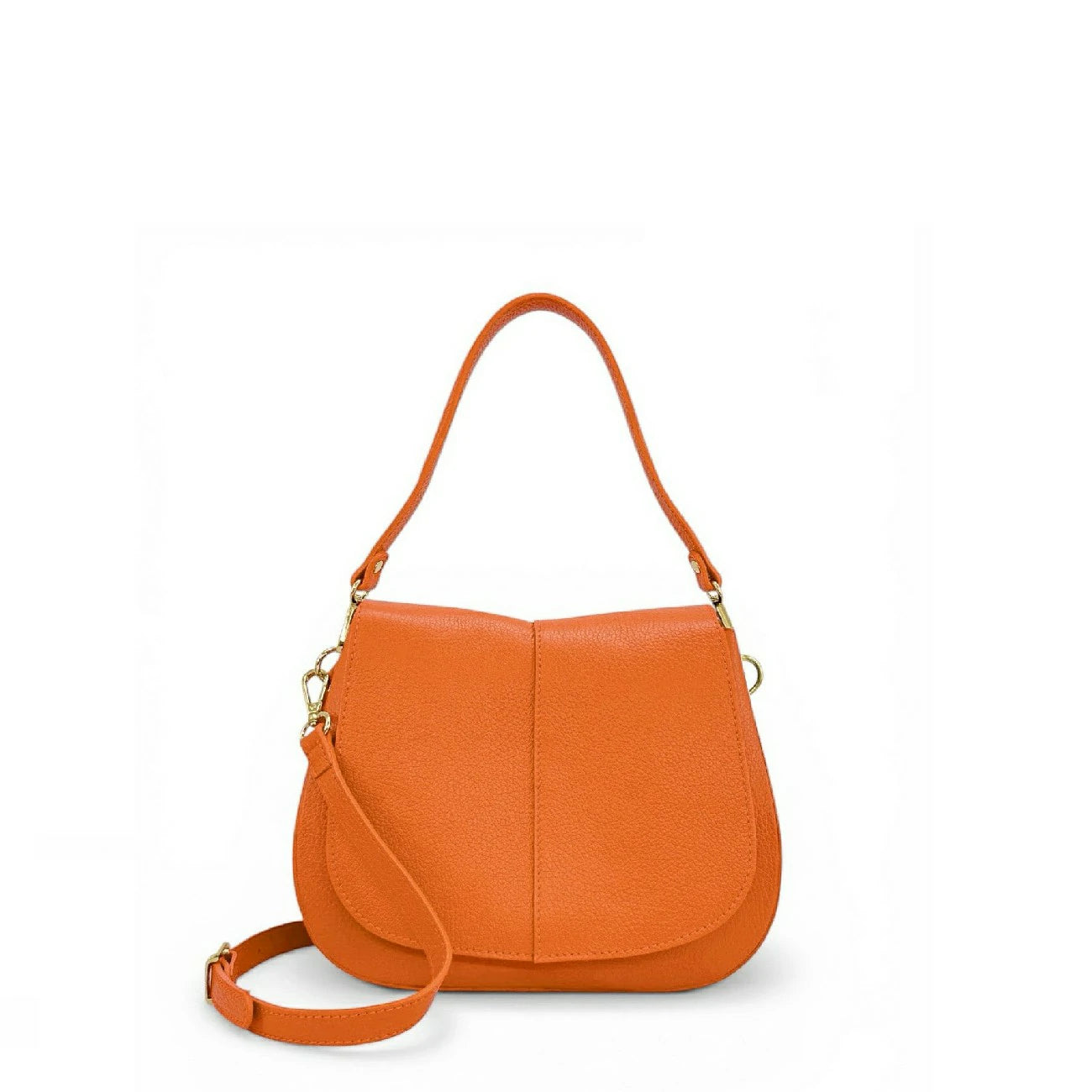 Sac à main en cuir grainé LOUIE Orange