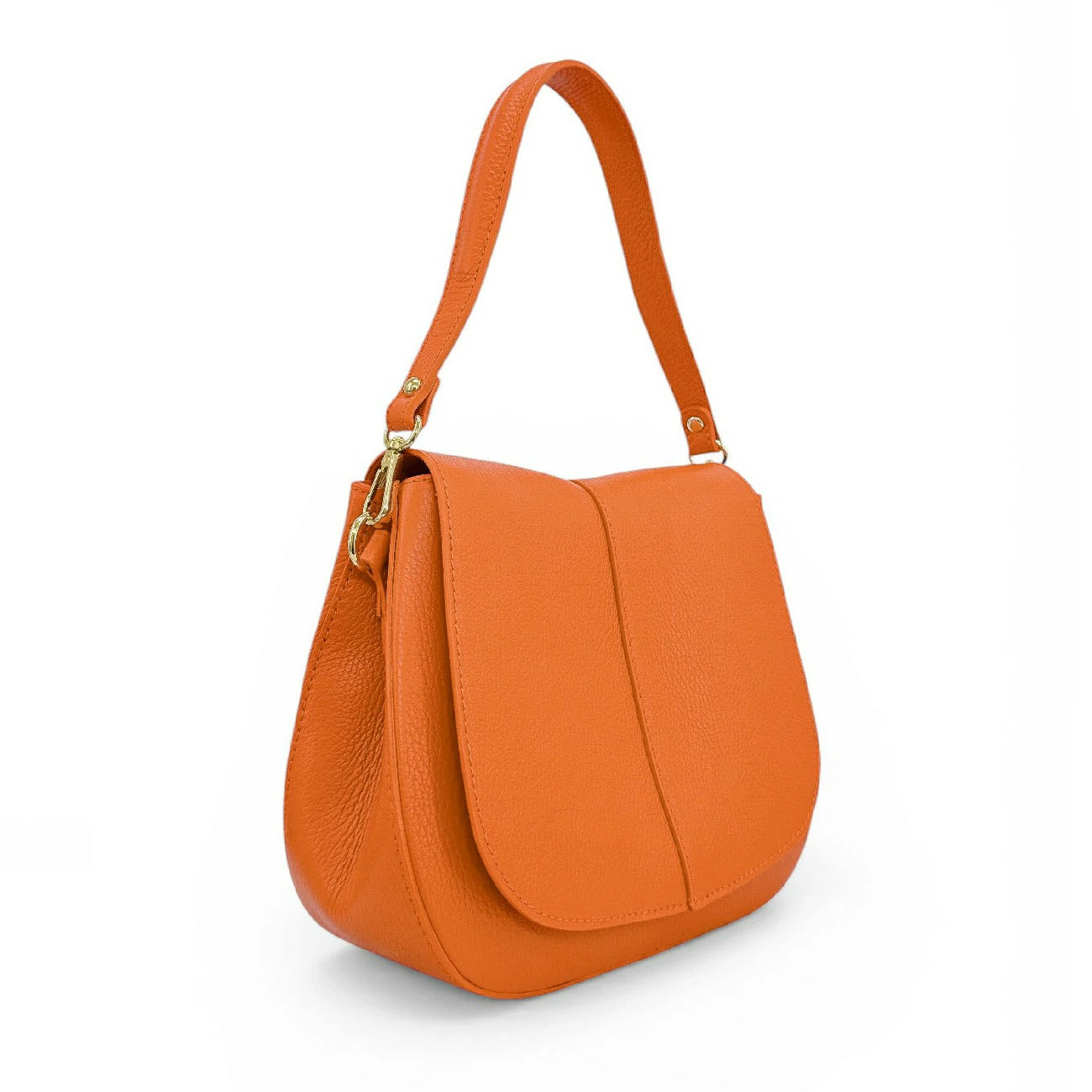 Sac à main en cuir grainé LOUIE Orange