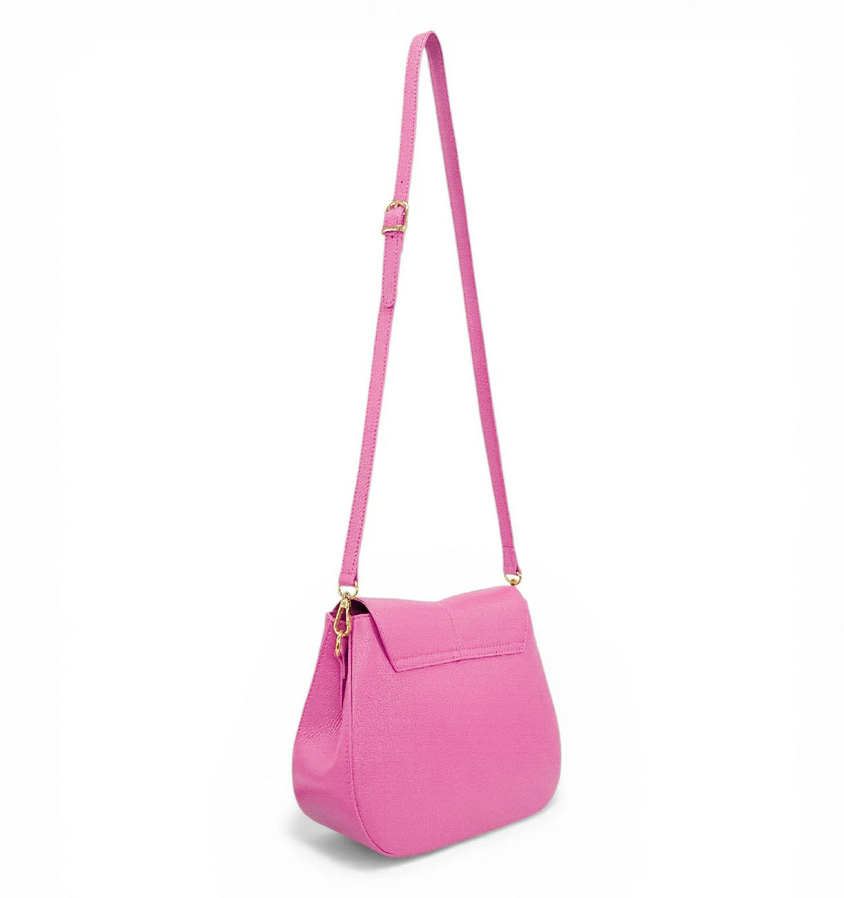 Handtasche aus genarbtem Leder LOUIE Rosa