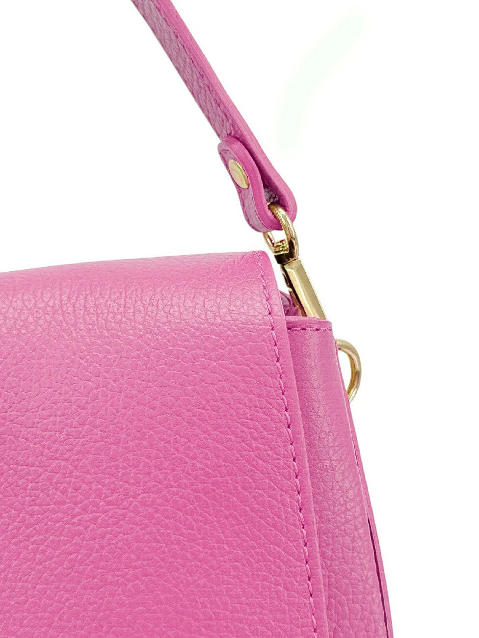 Handtasche aus genarbtem Leder LOUIE Rosa
