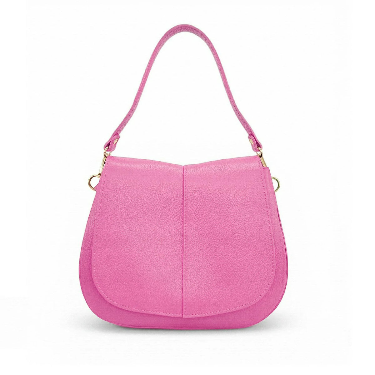 Handtasche aus genarbtem Leder LOUIE Rosa