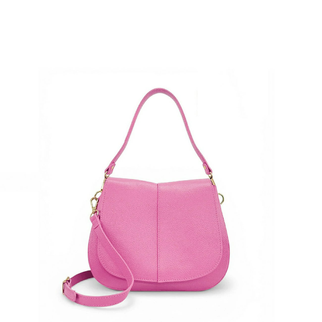 Sac à main en cuir grainé LOUIE Rose