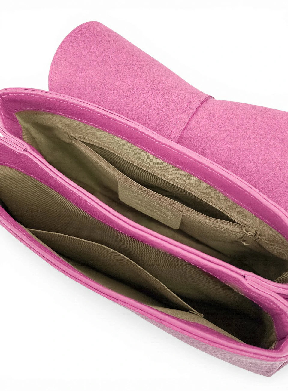Handtasche aus genarbtem Leder LOUIE Rosa