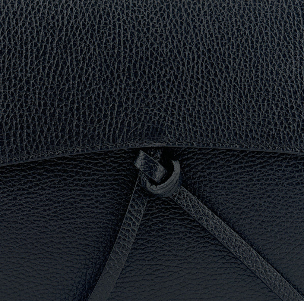 Sac besace en cuir grainé ECLIPSE Noir