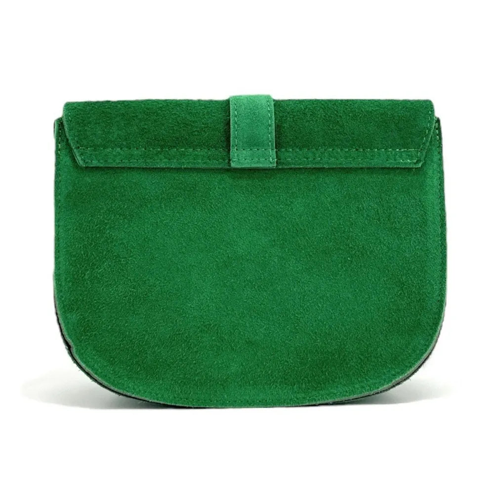 Sac besace en croûte de cuir VELVET Vert anglais