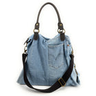 Bolsa besace en lienzo y cuero BESACE A NOSOTROS. DENIM pedazo unique Multicolor 1