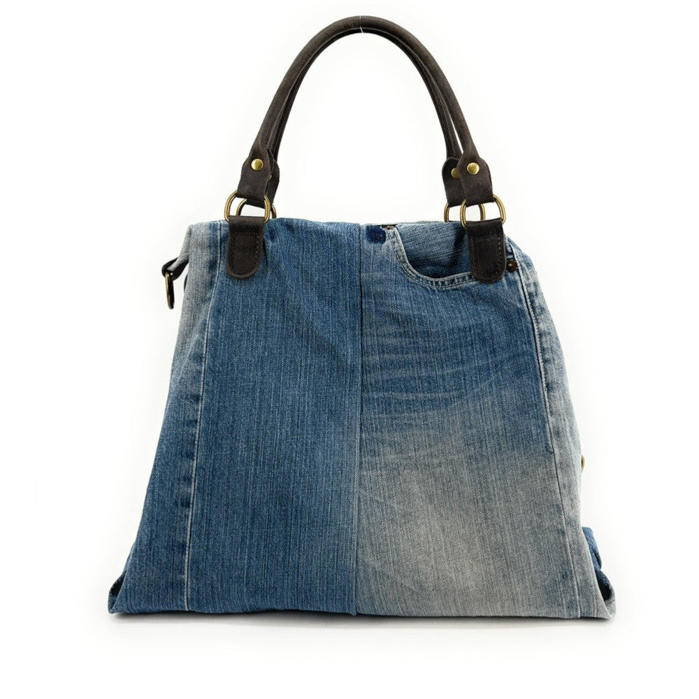 Sac besace en toile et cuir BESACE U.S. DENIM pièce unique multicolore 2