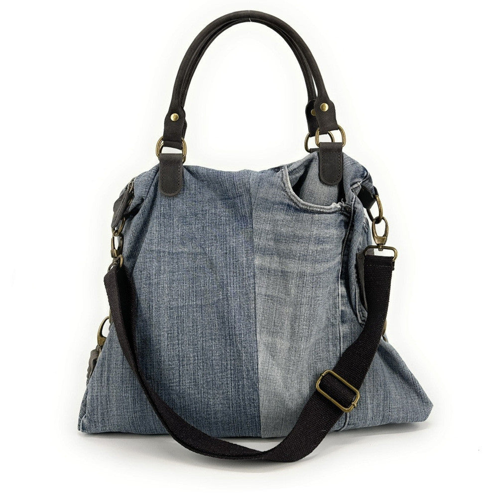 Sac besace en toile et cuir BESACE U.S. DENIM pièce unique multicolore 3