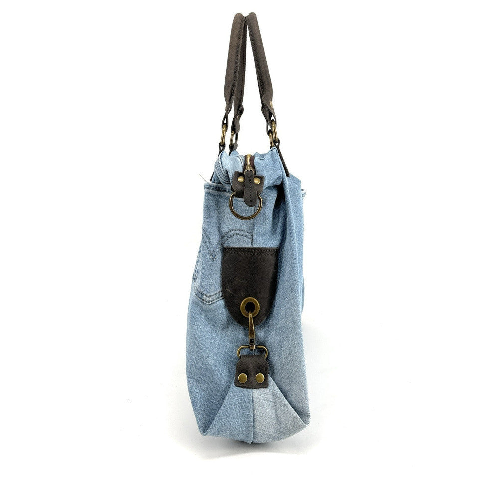 Sac besace en toile et cuir BESACE U.S. DENIM pièce unique multicolore 1