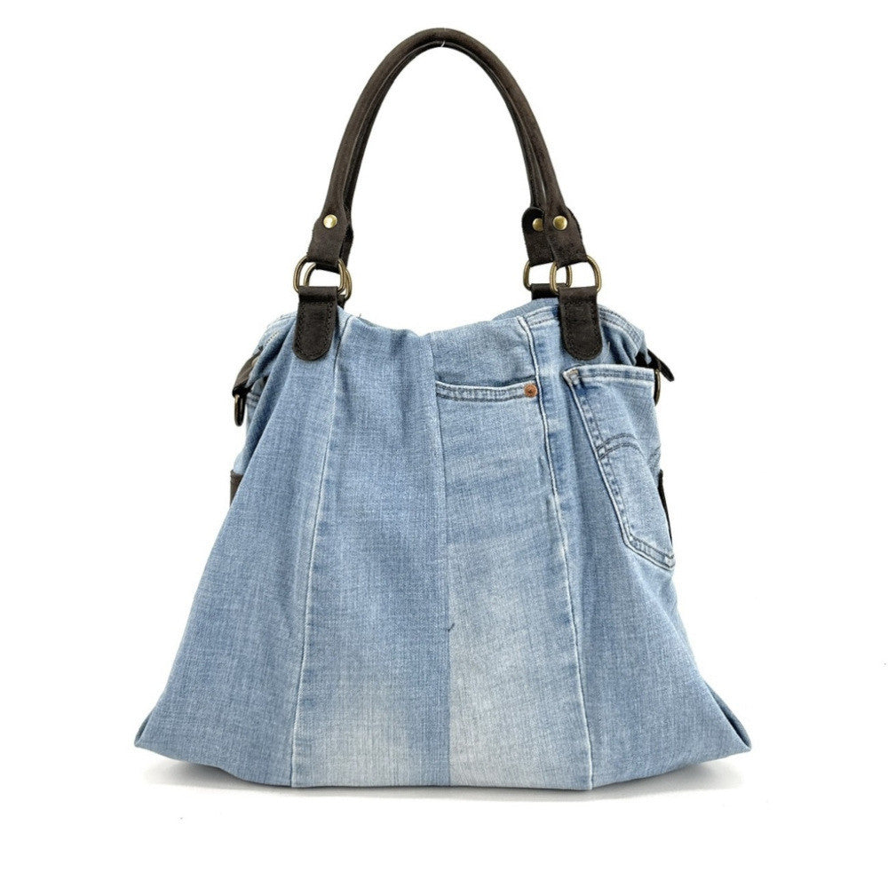 Sac besace en toile et cuir BESACE U.S. DENIM pièce unique multicolore 1