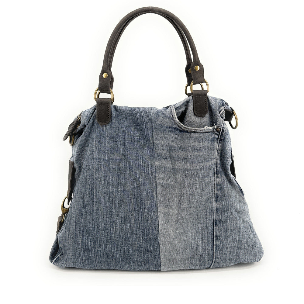 Sac besace en toile et cuir BESACE U.S. DENIM pièce unique multicolore 3