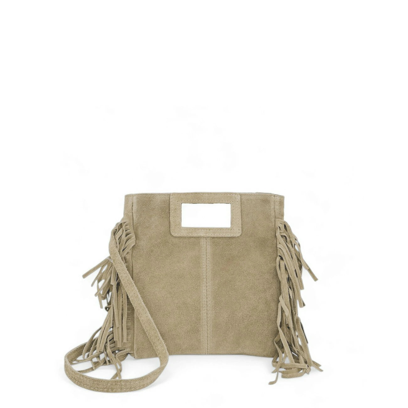 Sac à main bandoulière en daim ENOLA SUEDE Beige crème