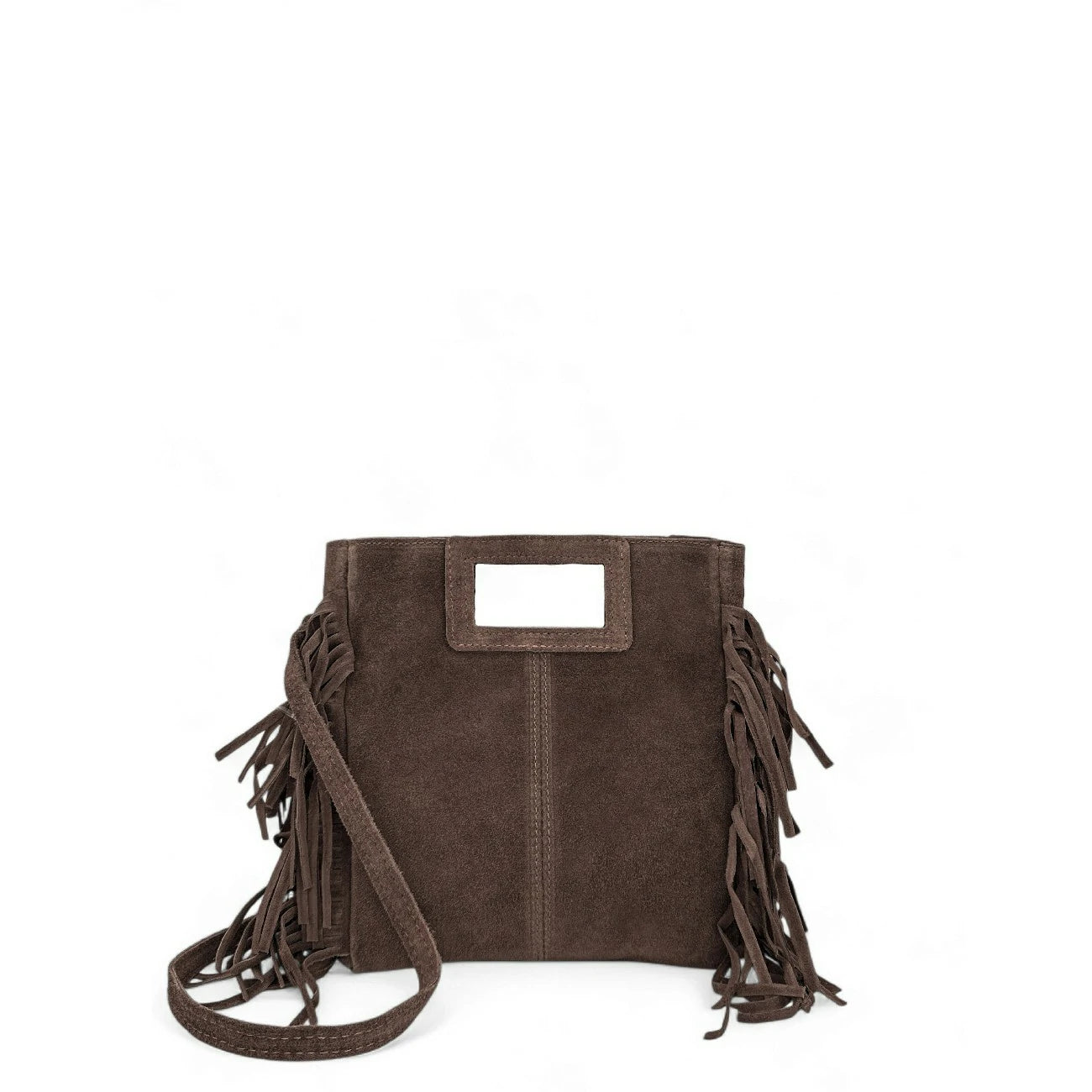 Sac à main bandoulière en daim ENOLA SUEDE Chocolat
