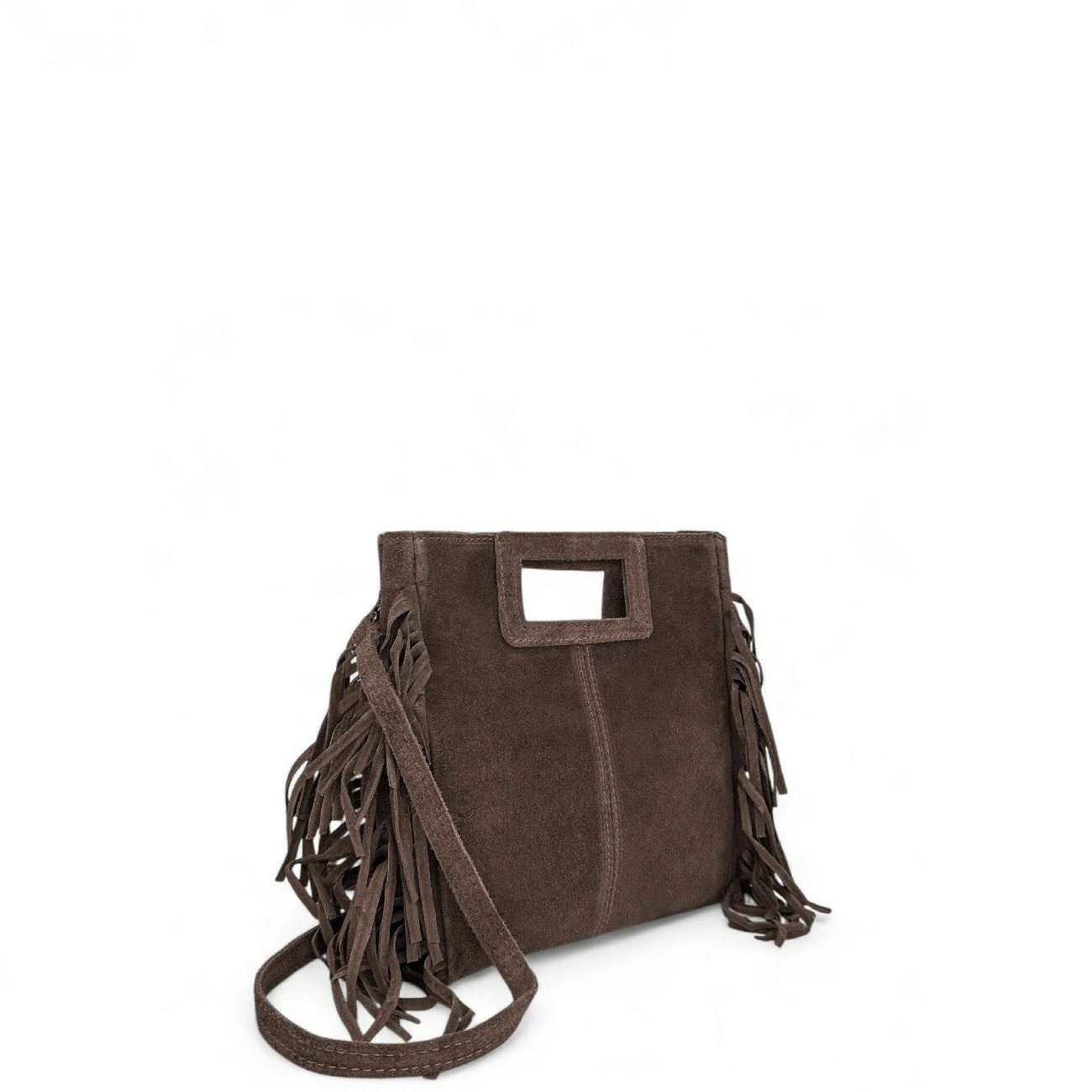 Sac à main bandoulière en daim ENOLA SUEDE Chocolat