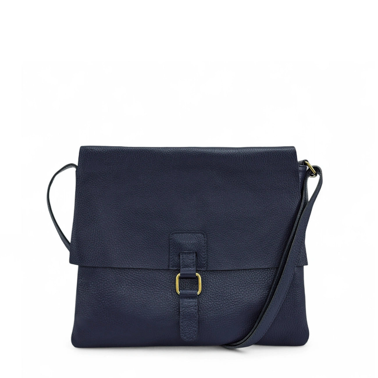 Bolso de hombro de cuero grano COQUETTE Azul marino