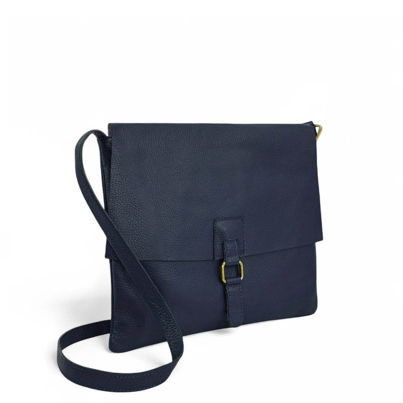 Bolso de hombro de cuero grano COQUETTE Azul marino