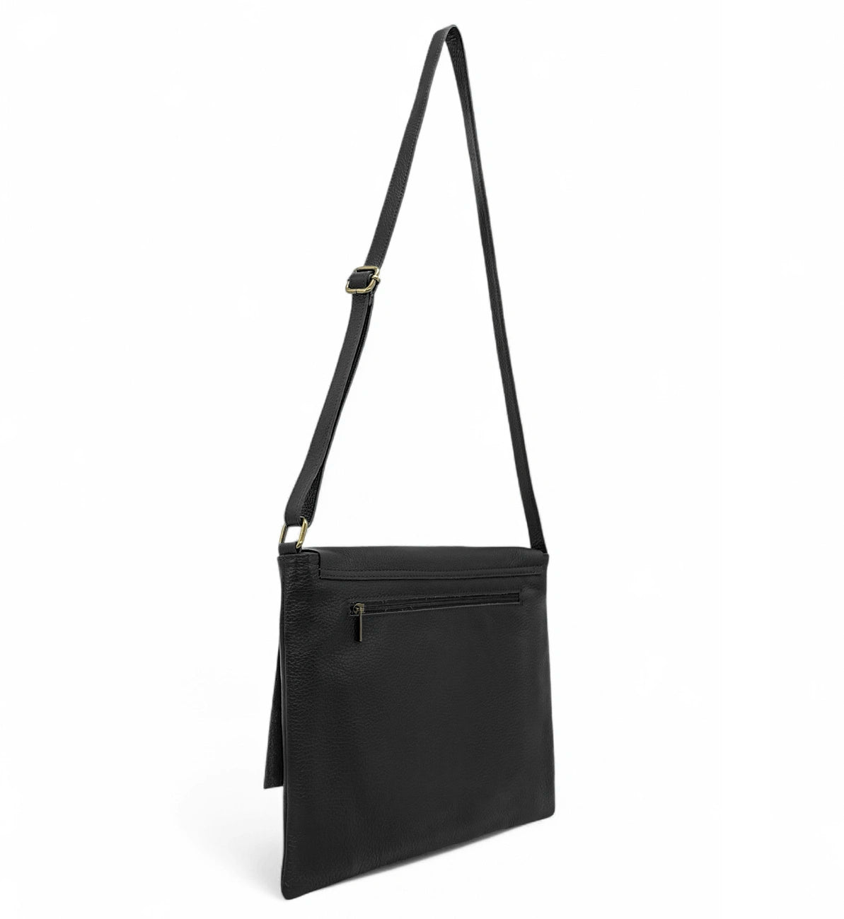COQUETTE grained leather crossbody bag in black