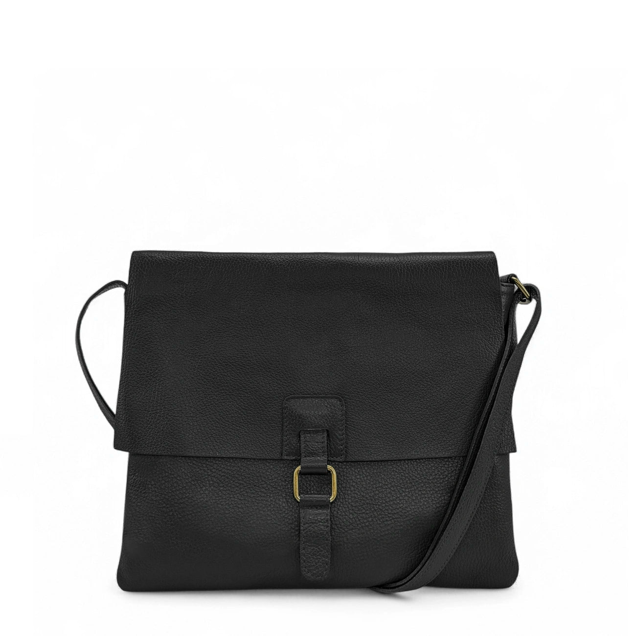 Bolso bandolera de piel granulada COQUETTE Negro