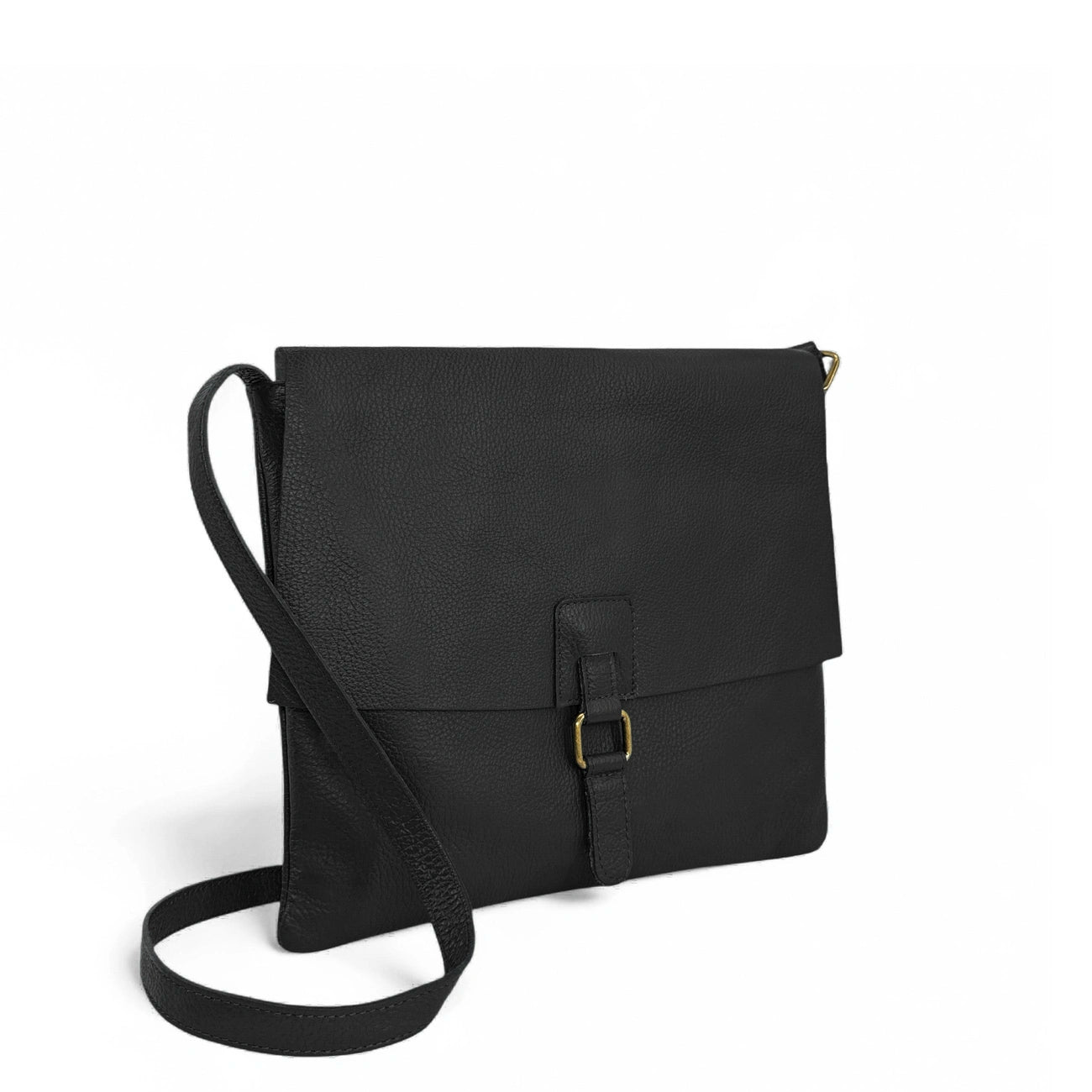 Bolso bandolera de piel granulada COQUETTE Negro