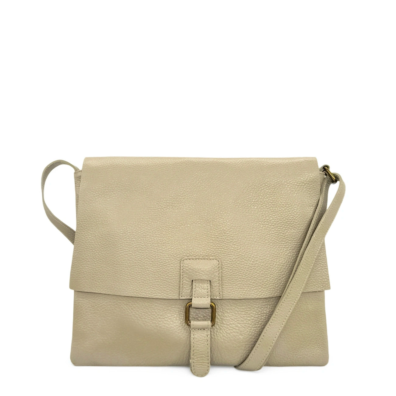 Umhängetasche aus genarbtem Leder COQUETTE Helltaupe