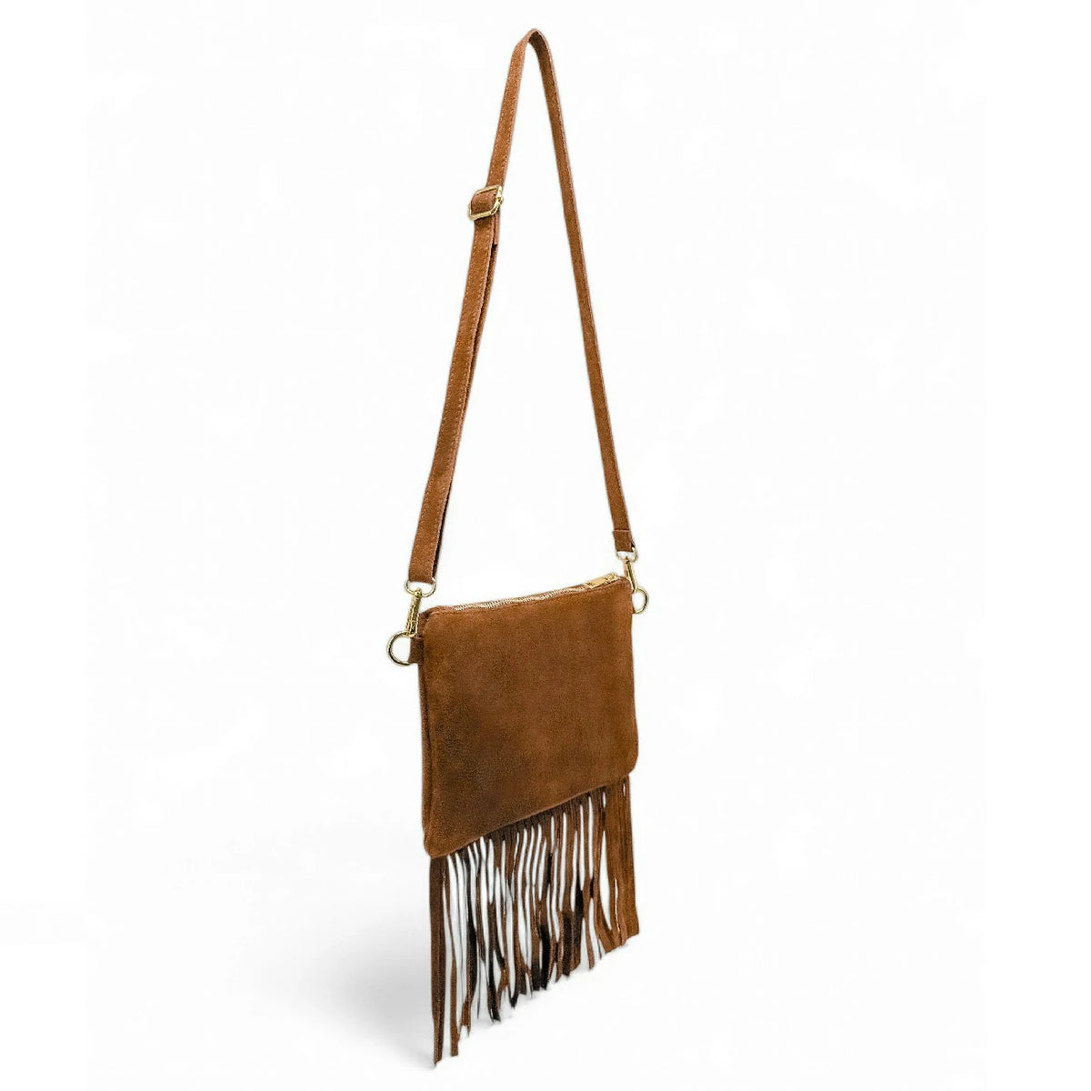 Kuriertasche aus Spaltleder YEPA Dunkelcamel