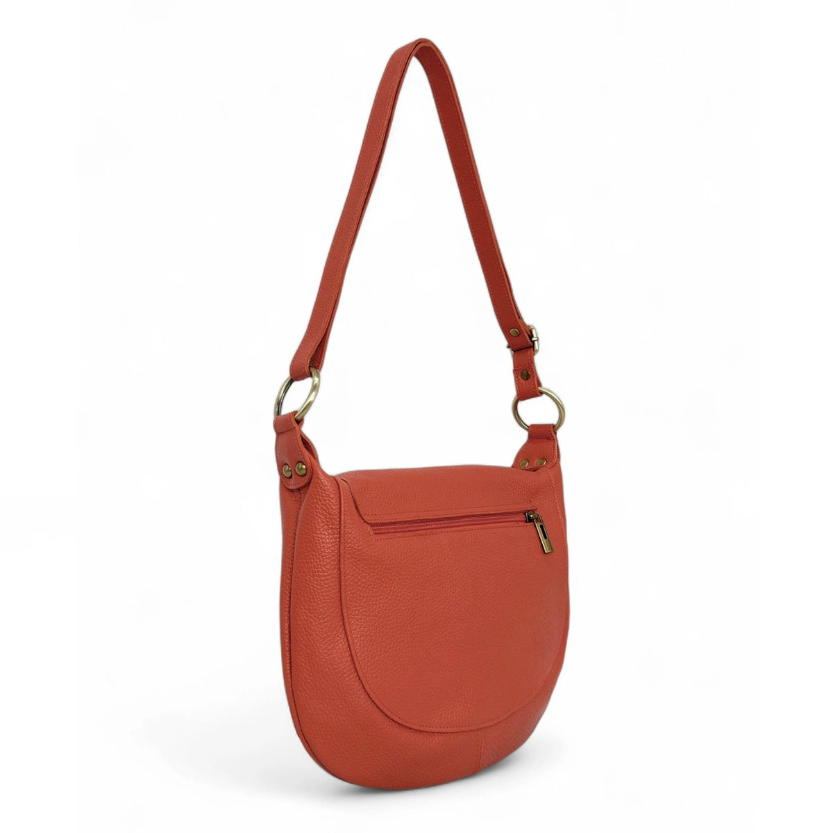 Bolso bandolera de piel granulada LITTLE CITIZEN Terracota